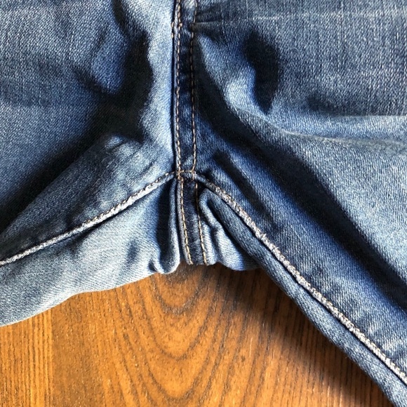 🎄 Wax jeans medium wash size 9 skinny  distressed - Picture 3 of 14